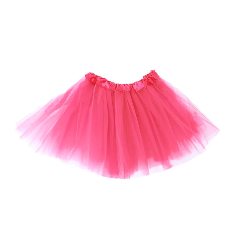1 stk. Festlig Pink Tylskørt - Tre-lags, 30 cm, Perfekt til Kostumer og Temafester