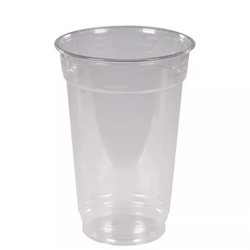 50 stk Plastikglas 400 ml blød plast - Genbrugelige 9,5 cm diameter