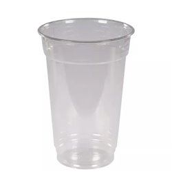 50 stk Plastikglas 400 ml blød plast - Genbrugelige 9,5 cm diameter