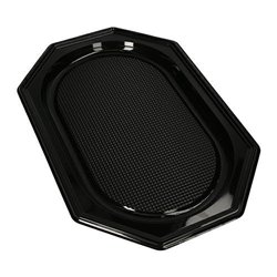 10 stk. Genanvendelige Sorte Serveringsfade - Perfekt til Festlige Lejligheder, 35 x 25 cm