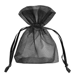 10 stk. Luksuriøse Organza- og Chiffonposer i Sort 7x9 cm - Perfekt til Festdekorationer 10 stk. Luksuriøse Organza- og Chiffonposer i Sort 7x9 cm - Perfekt til Festdekorationer