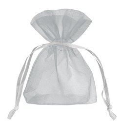 10 stk. XL Luksuriøse Organza- og Chiffonposer i Sølv 10x15 cm - Perfekt til Festdekorationer 10 stk. XL Luksuriøse Organza- og Chiffonposer i Sølv 10x15 cm - Perfekt til Festdekorationer