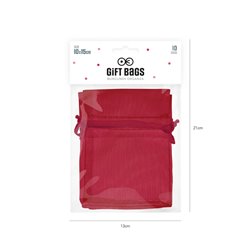 10 stk. XL Luksuriøse Organza- og Chiffonposer i Bordeaux 10x15 cm - Perfekt til Festdekorationer 10 stk. XL Luksuriøse Organza- og Chiffonposer i Bordeaux 10x15 cm - Perfekt til Festdekorationer