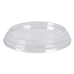 100 stk.Låg til Portionsbæger - Dressingbæger Transparent Ø65 mm - Genbrugelige