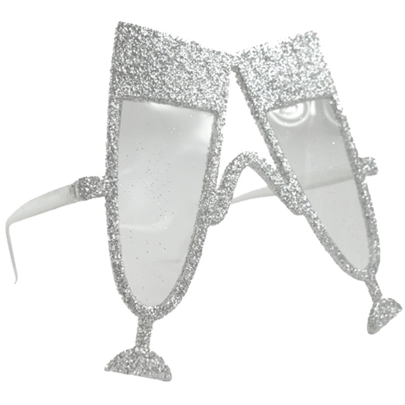 1 stk Champagneglas - Sjove og festbriller med klar glas 1 stk Champagneglas - Sjove og festbriller med klar glas