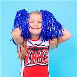 2 Stk. Blå Cheerleader Pomponer - Perfekt til Din Fantastiske Optræden Og Performance 2 Stk. Blå Cheerleader Pomponer - Perfekt til Din Fantastiske Optræden Og Performance