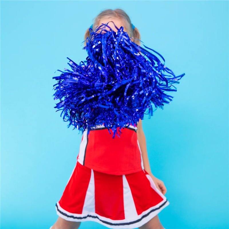 2 Stk. Blå Cheerleader Pomponer - Perfekt til Din Fantastiske Optræden Og Performance 2 Stk. Blå Cheerleader Pomponer - Perfekt til Din Fantastiske Optræden Og Performance