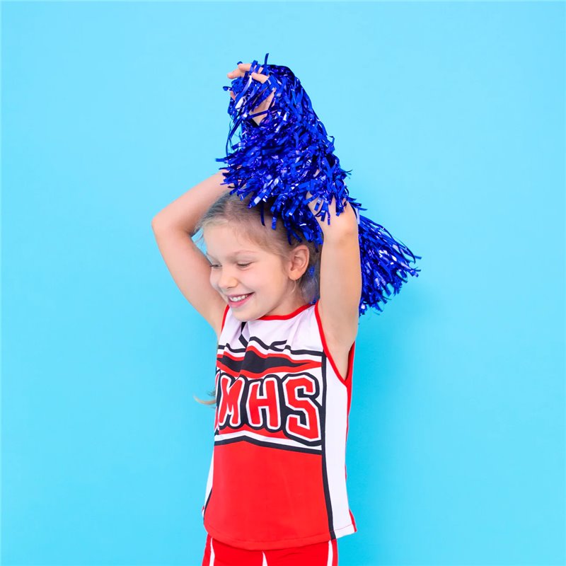 2 Stk. Blå Cheerleader Pomponer - Perfekt til Din Fantastiske Optræden Og Performance 2 Stk. Blå Cheerleader Pomponer - Perfekt til Din Fantastiske Optræden Og Performance