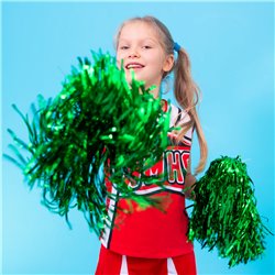 2 Stk. Grøn Cheerleader Pomponer - Perfekt til Din Fantastiske Optræden Og Performance 2 Stk. Grøn Cheerleader Pomponer - Perfekt til Din Fantastiske Optræden Og Performance
