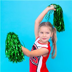 2 Stk. Grøn Cheerleader Pomponer - Perfekt til Din Fantastiske Optræden Og Performance 2 Stk. Grøn Cheerleader Pomponer - Perfekt til Din Fantastiske Optræden Og Performance