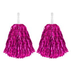 2 Stk. Fuchsia Cheerleader Pomponer - Perfekt til Din Fantastiske Optræden Og Performance