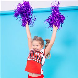 2 Stk. Lilla Cheerleader Pomponer - Perfekt til Din Fantastiske Optræden Og Performance 2 Stk. Lilla Cheerleader Pomponer - Perfekt til Din Fantastiske Optræden Og Performance