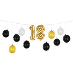 Ballonguirlande 18 Års fødselsdagen Guld fest - 3 i 1 Party sæt Ballonguirlande 18 Års fødselsdagen Guld fest - 3 i 1 Party sæt