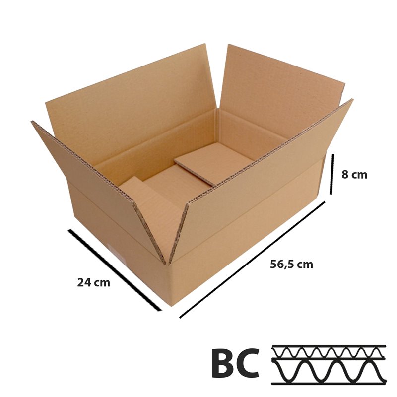 25 stk Robust 5lags Papkasse - 565x240x80 mm - FSC-certificeret & Miljøvenlig 25 stk Robust 5lags Papkasse - 565x240x80 mm - FSC-certificeret & Miljøvenlig