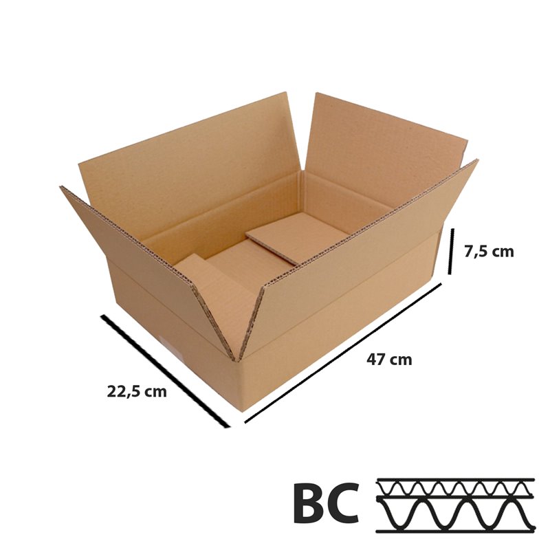 25 stk Robust 5lags Papkasse - 470x225x75 mm - FSC-certificeret & Miljøvenlig 25 stk Robust 5lags Papkasse - 470x225x75 mm - FSC-certificeret & Miljøvenlig