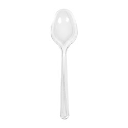 50 stk Genbrugelige Plastskeer Transparent – Praktisk elegance til enhver fest