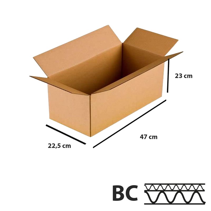 25 stk Robust 5lags Papkasse - 470x225x230 mm - FSC-certificeret & Miljøvenlig 25 stk Robust 5lags Papkasse - 470x225x230 mm - FSC-certificeret & Miljøvenlig