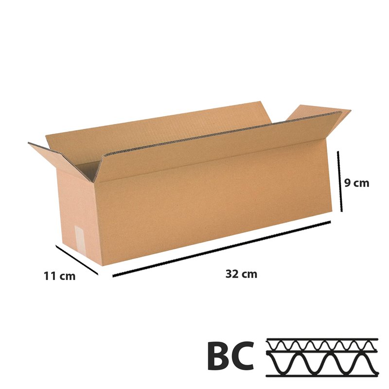 25 stk Robust 5lags Papkasse - 320x110x90 mm - FSC-certificeret & Miljøvenlig 25 stk Robust 5lags Papkasse - 320x110x90 mm - FSC-certificeret & Miljøvenlig