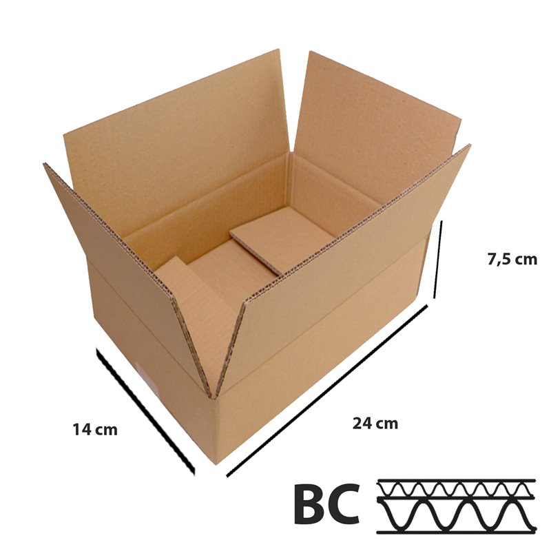 25 stk Robust 5lags Papkasse - 240x140x75 mm - FSC-certificeret & Miljøvenlig 25 stk Robust 5lags Papkasse - 240x140x75 mm - FSC-certificeret & Miljøvenlig