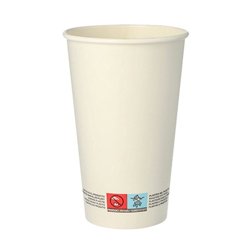 50 stk Økologiske papkrus 400 ml Hvid - Bionedbrydelighed 50 stk Økologiske papkrus 400 ml Hvid - Bionedbrydelighed