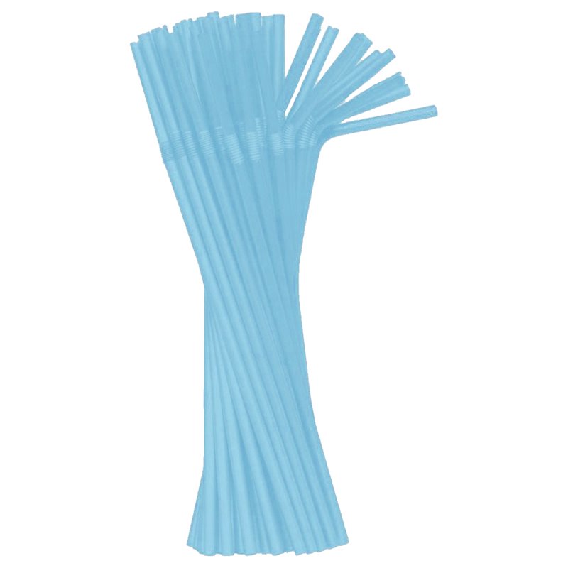 50 stk. Holdbare Genbrugelige Knæksugerør i Blå Plastik - 5mm x 21 cm 50 stk. Holdbare Genbrugelige Knæksugerør i Blå Plastik - 5mm x 21 cm