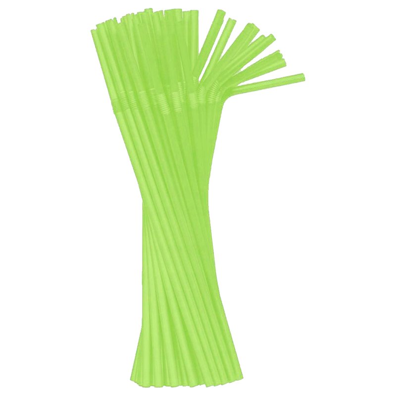 50 stk. Holdbare Genbrugelige Knæksugerør i Grøn Plastik - 5mm x 21 cm 50 stk. Holdbare Genbrugelige Knæksugerør i Grøn Plastik - 5mm x 21 cm