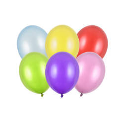 50 stk. Metallic latex balloner mix 10