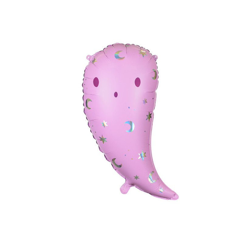 1 stk. Spøgelse i pink folieballon 27,5" til helium eller luft med automatisk lukkesystem 1 stk. Spøgelse i pink folieballon 27,5" til helium eller luft med automatisk lukkesystem