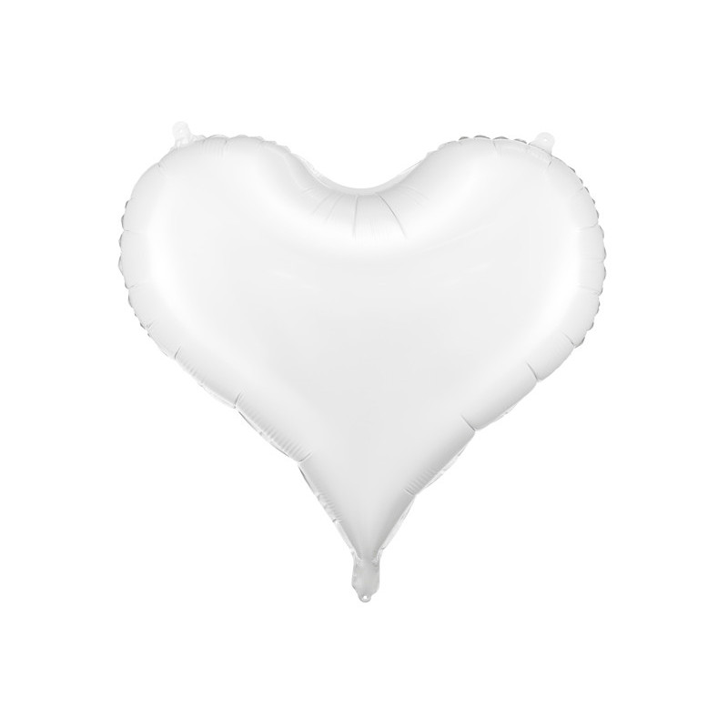 Hvid hjerte 29,5 folieballon Hvid hjerte 29,5 folieballon