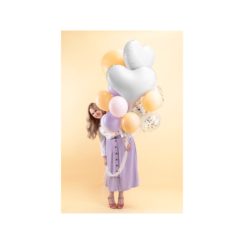 Hvid hjerte 29,5 folieballon Hvid hjerte 29,5 folieballon