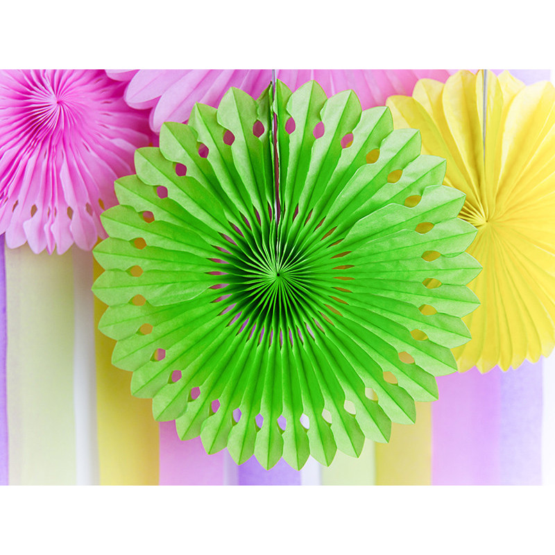 Decorative Rosettes, Apple Green, 20-30cm (1 pkt / 3 pc.) Decorative Rosettes, Apple Green, 20-30cm (1 pkt / 3 pc.)