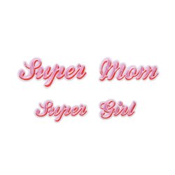 1 sæt. Strygemærker Supermor strygeoverføring i pink farver 1 sæt. Strygemærker Supermor strygeoverføring i pink farver