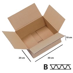 1 stk Papkasser 300x200x100 mm 3lags Papkasse til forsendelser - FSC-certificeret 1 stk Papkasser 300x200x100 mm 3lags Papkasse til forsendelser - FSC-certificeret