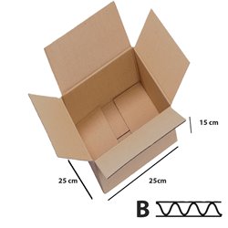 25 stk Papkasser 250x250x150 mm 3lags Papkasse til forsendelser - FSC-certificeret 25 stk Papkasser 250x250x150 mm 3lags Papkasse til forsendelser - FSC-certificeret