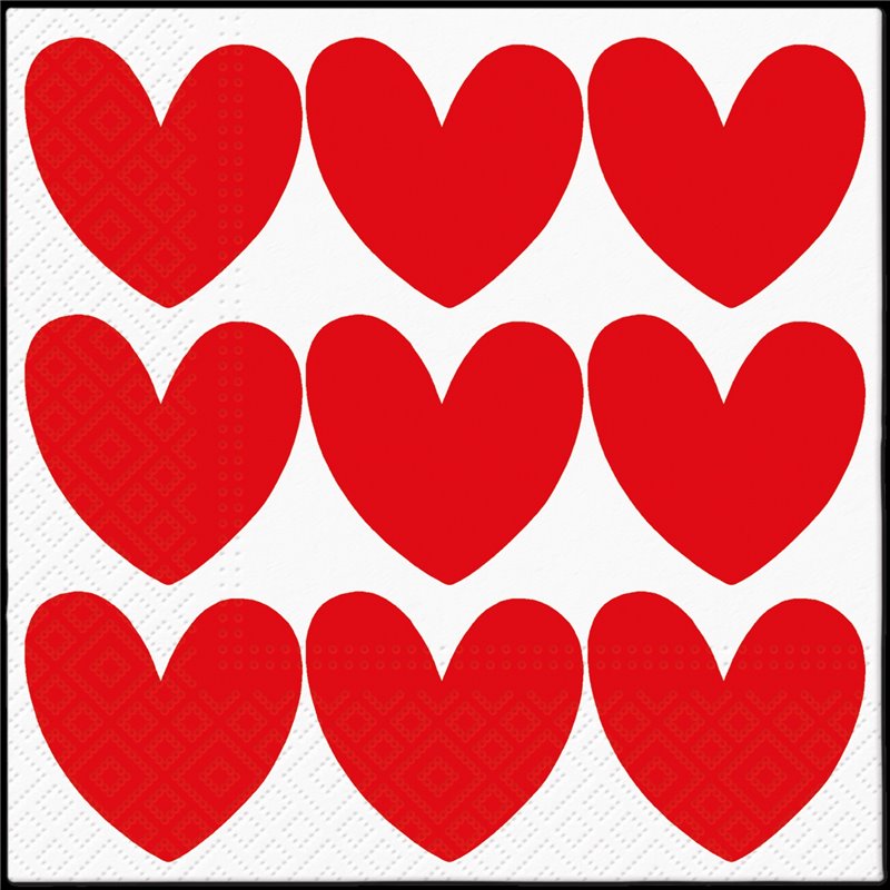 20 stk. Hjerte frokostservietter - En Smuk og Funktionel Del Til Valentinsdag 20 stk. Hjerte frokostservietter - En Smuk og Funktionel Del Til Valentinsdag