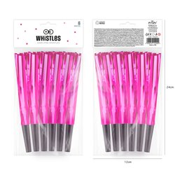6 stk. Partyhorn i metallic farver, Fuchsia frynser, perfekt til bryllup, konfirmation og festlig dekoration 6 stk. Partyhorn i metallic farver, Fuchsia frynser, perfekt til bryllup, konfirmation og festlig dekoration