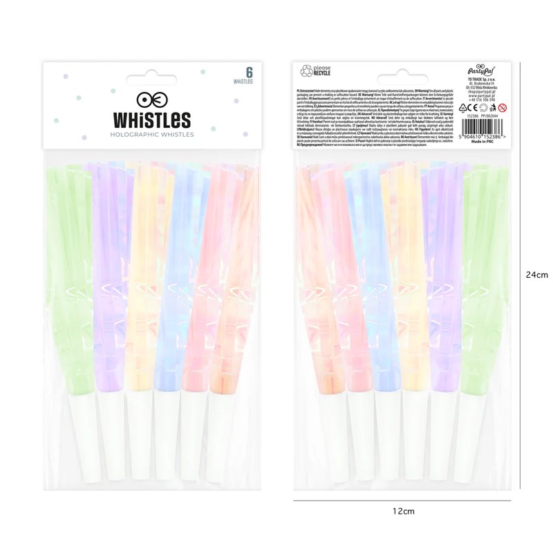 6 stk. Partyhorn i metallic farver, Pastel frynser, perfekt til bryllup, konfirmation og festlig dekoration 6 stk. Partyhorn i metallic farver, Pastel frynser, perfekt til bryllup, konfirmation og festlig dekoration