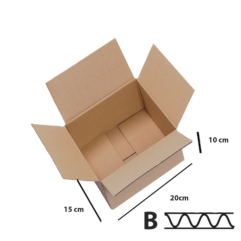 1 stk. Papkasse til forsendelser 3lags FSC-certificeret - 200x150x100 mm - miljøvenlig og holdbar 1 stk. Papkasse til forsendelser 3lags FSC-certificeret - 200x150x100 mm - miljøvenlig og holdbar