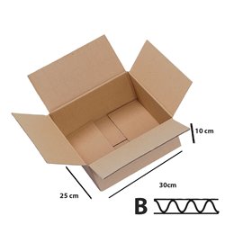 25 stk. Papkasse til forsendelser 3lags FSC-certificeret - 300x250x100 mm - miljøvenlig og holdbar 25 stk. Papkasse til forsendelser 3lags FSC-certificeret - 300x250x100 mm - miljøvenlig og holdbar