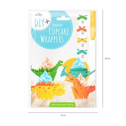 8 stk. Elegante cupcake wrappers, Dinosaur tema, der bringer fart og spænding til enhver fest, perfekt til børnefødselsdage 8 stk. Elegante cupcake wrappers, Dinosaur tema, der bringer fart og spænding til enhver fest, perfekt til børnefødselsdage