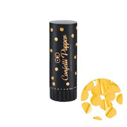 1 stk. Confetti Popper, metallic guld, håndholdt, 11 cm, perfekt til bryllupper, jubilæer og festlige begivenheder 1 stk. Confetti Popper, metallic guld, håndholdt, 11 cm, perfekt til bryllupper, jubilæer og festlige begivenheder