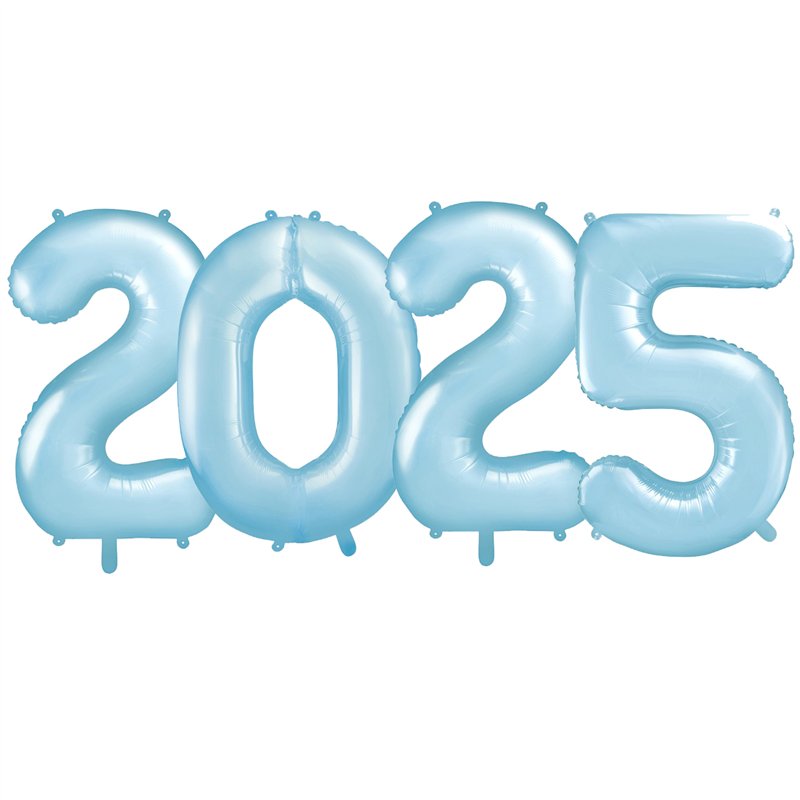 2025 - tal 34" pakket i sæt - lyseblå 2025 - tal 34" pakket i sæt - lyseblå