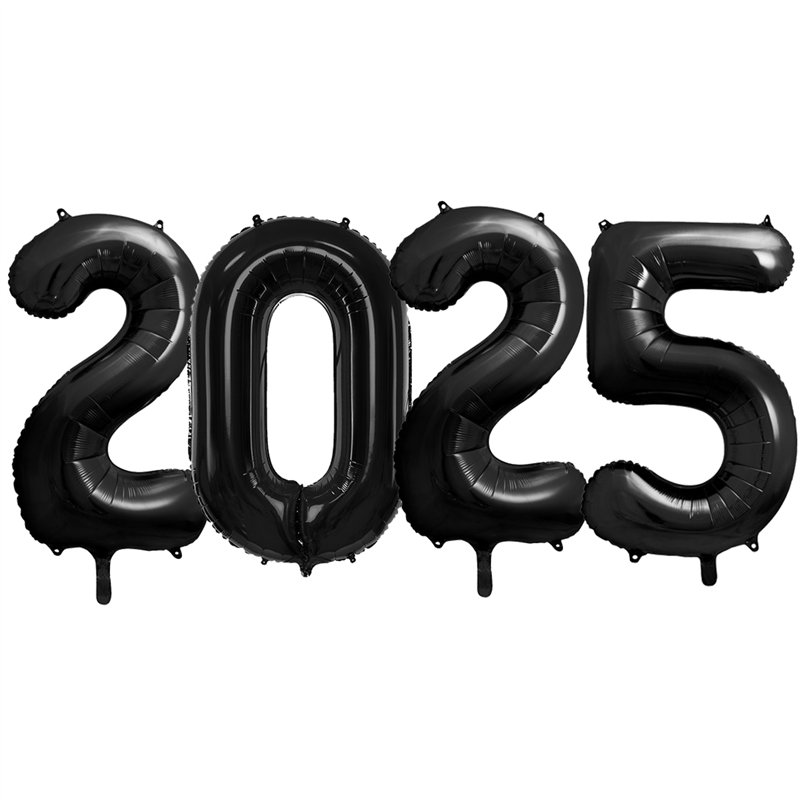 2025 - tal 34" pakket i sæt - sort 2025 - tal 34" pakket i sæt - sort