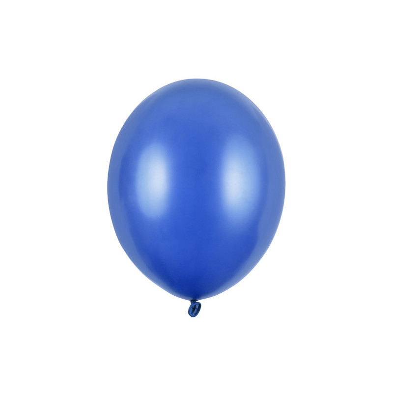 100 stk. Latexballoner Royal Blå Metallic 12" - Luksus til Helium & Festdekoration