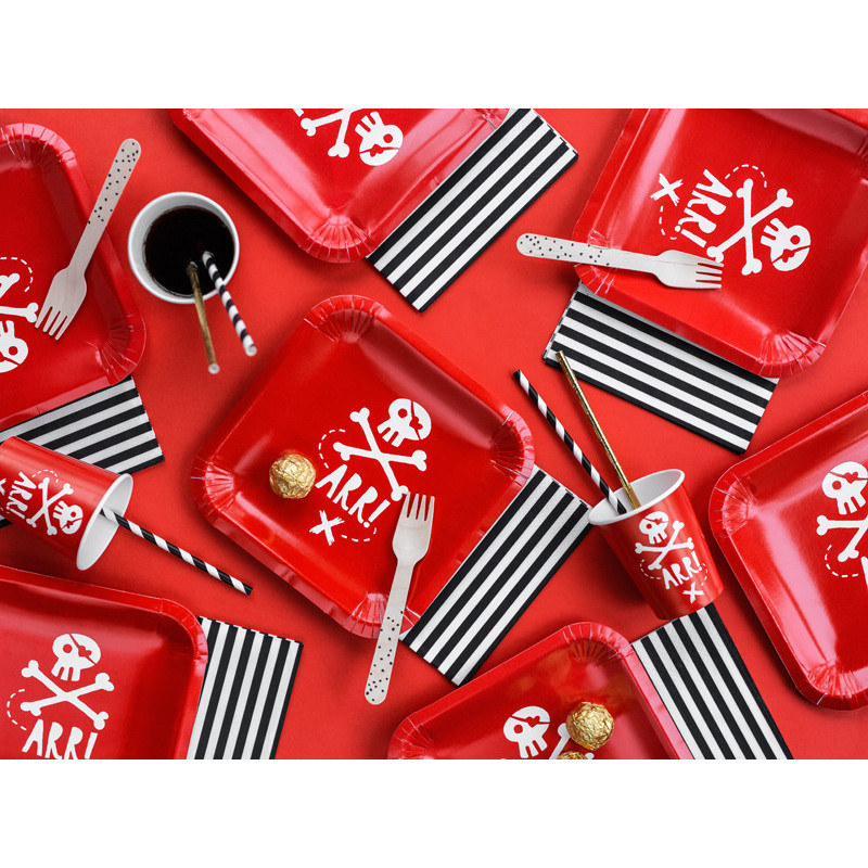 10 stk. Papirsugerør Sort-Hvid Retro – Miljøvenlige & Bionedbrydelige 20,5 cm Partydeco
