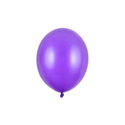 50 stk. Luksus latex balloner metallic lilla 10" – Perfekt til festdekorationer
