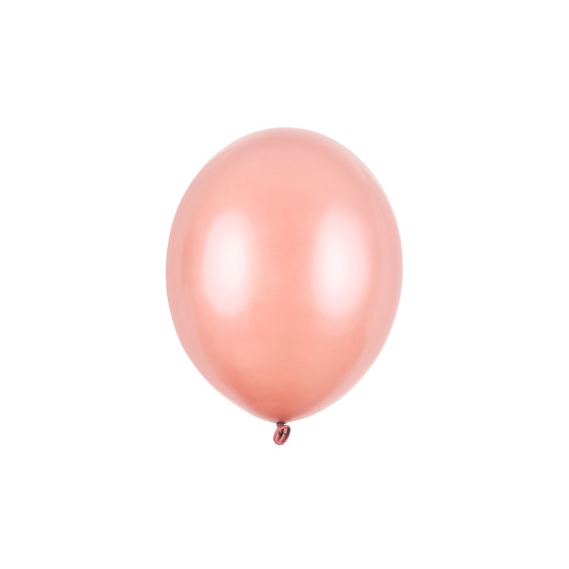 50 stk. Latex balloner creme rose guld 10" – Luksus metallic til fest & dekoration