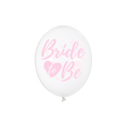 6 stk. Bride to Be Balloner gennemsigtig latex 12" - Perfekt til polterabend dekoration