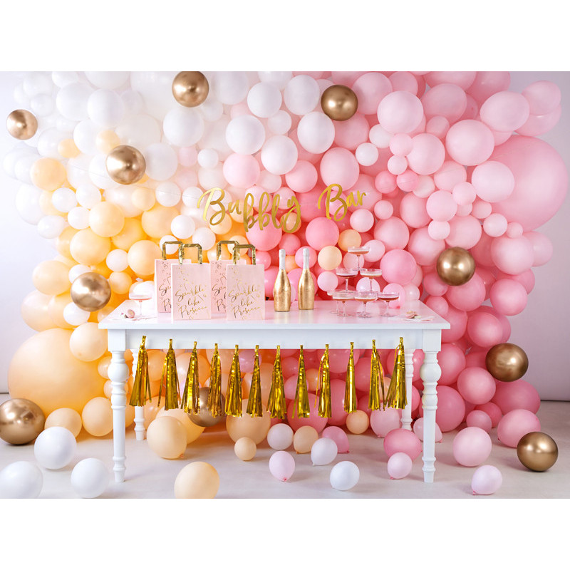 100 stk. Latexballoner pastel fersken 10" – Luksus kvalitet til festdekoration