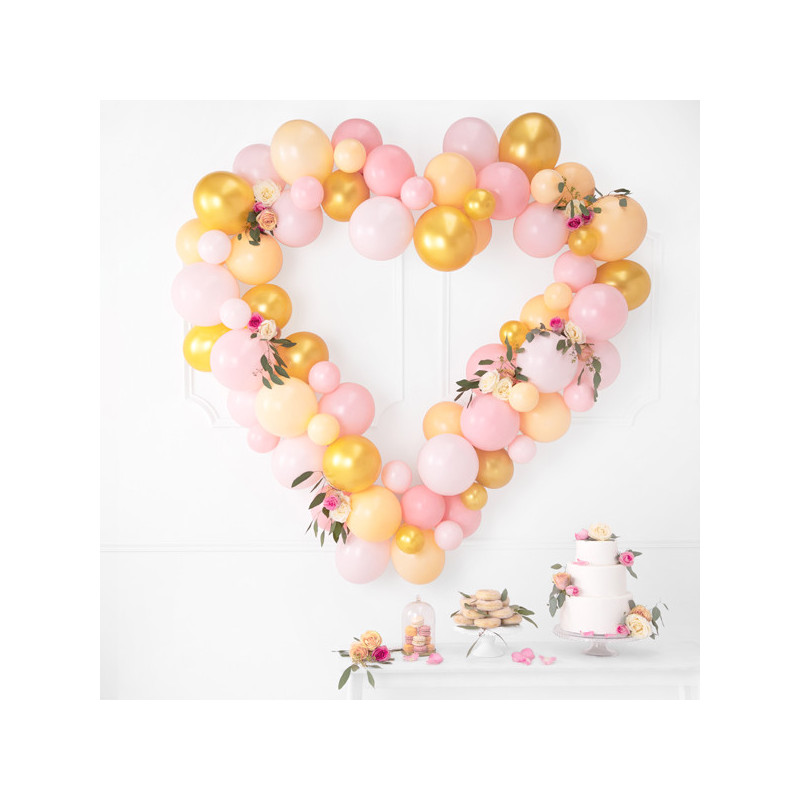 100 stk. Latexballoner pastel fersken 10" – Luksus kvalitet til festdekoration